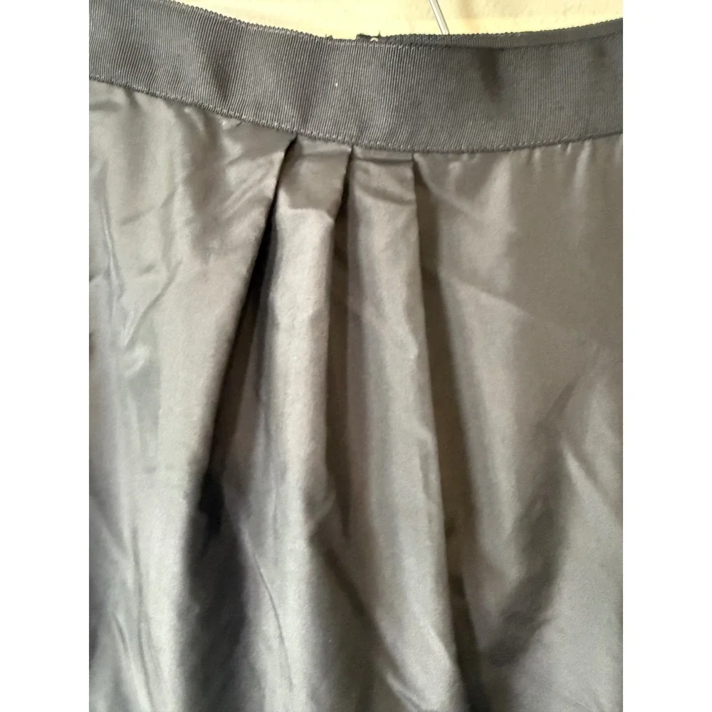 J.Crew Womens Silk Pleated A-Line‎ Mini Skirt Party Cocktail Black Size 2 tulip